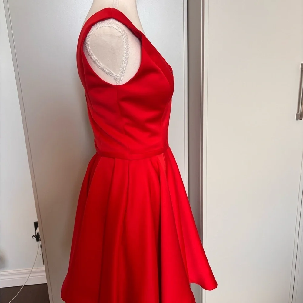 Terani Couture Red Fit and Flare Mini Dress - Picture 2 of 10